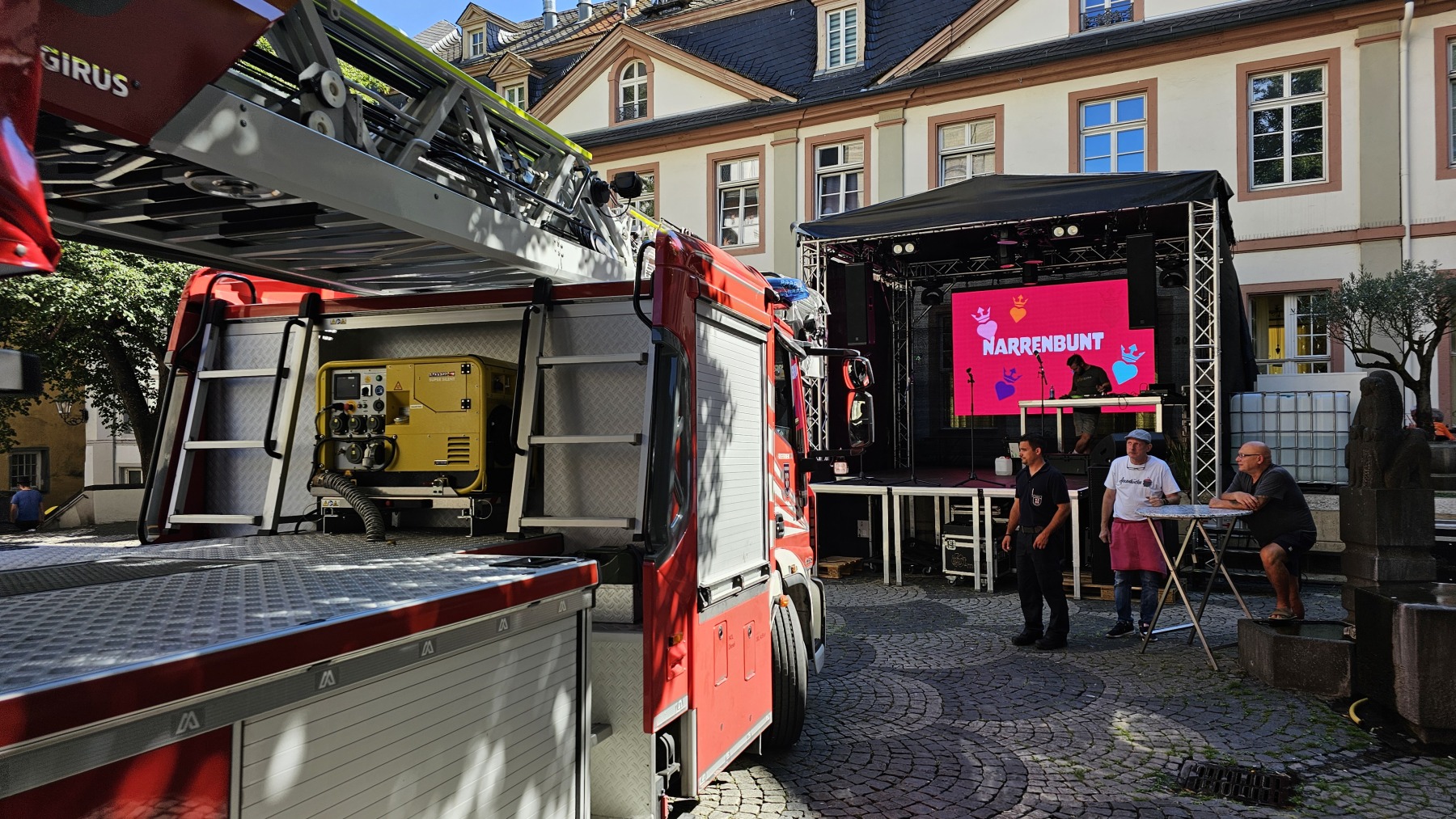 Die Feuerwehr probt auch Ihren Auftritt :-)