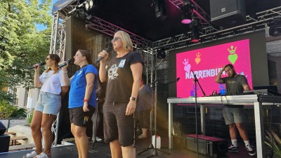 Unser DreiGayStirn beim Soundcheck